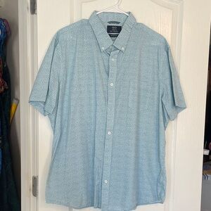 1901 Men's Sky Blue Patterned Button Down Shirt
